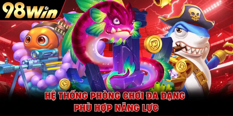 Hệ thống phòng chơi đa dạng phù hợp năng lực