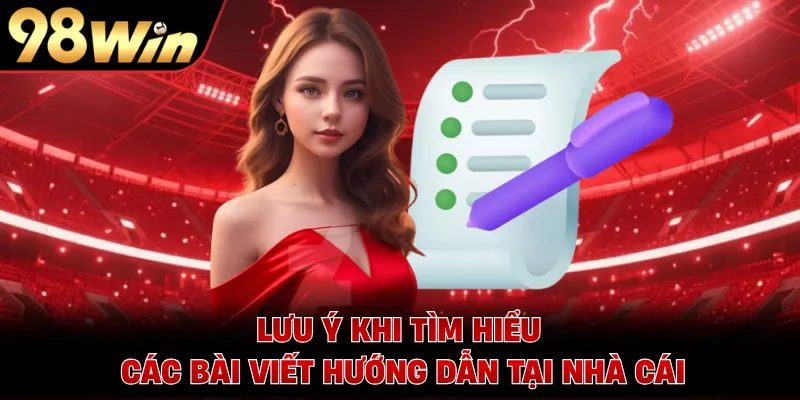 Lưu ý khi tìm hiểu các bài viết hướng dẫn tại nhà cái